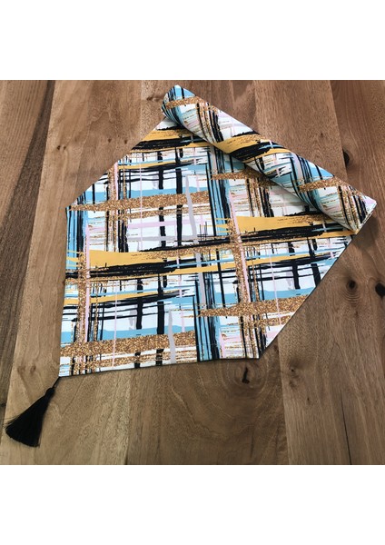 Geometrik Desenli Runner Örtü
