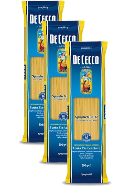 Spagetti Çubuk Makarna 500 gr x 3 Adet