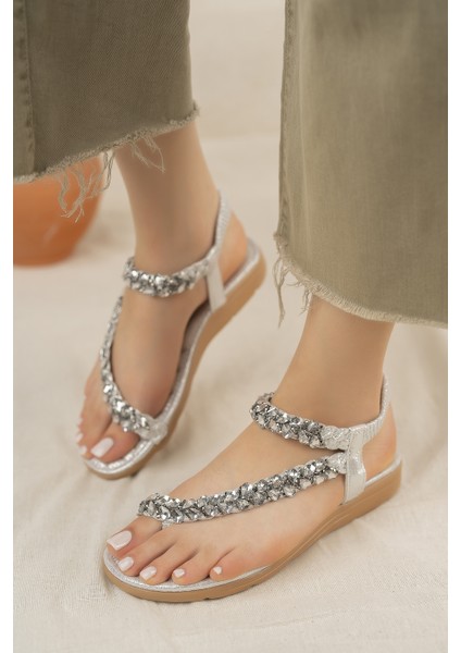 Sasha Anatomik Parmak Arası Taşlı Günlük Sandalet fiyatları