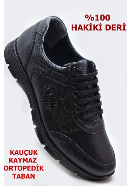 TAB405 Tam Ortopedik Kauçuk Kaymaz Taban Hakiki Deri Kışlık Erkek Ayakkabı