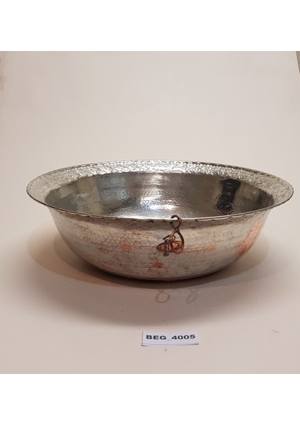 El İşi Bakır Hamur Mayalama Karma Teknesi Leğeni Kabı 46 cm