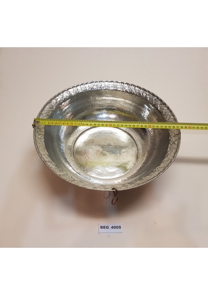El İşi Bakır Hamur Mayalama Karma Teknesi Leğeni Kabı 46 cm