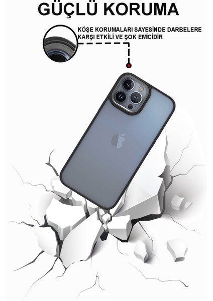 Apple iPhone 8 Kapak Metal Kamera Korumalı Arkası Şeffaf Silikon Kılıf - Mavi modelleri