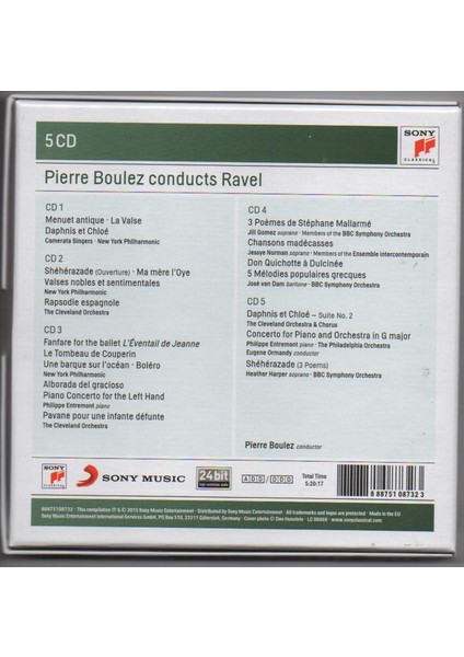 Pierre Boulez Conducts Ravel – La Valse · Daphnis Et Chloé(5 Cd)