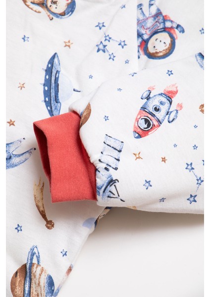 Dar Kalıp Uzay Desenli Kiremit Biyeli Elyaf Dolgulu 2,0 Tog Erkek Çocuk Uyku Tulumu modelleri