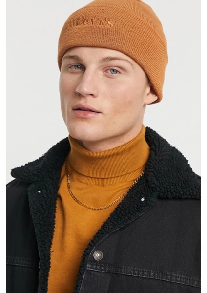 ® Erkek Embroidered Modern Vintage Logo Beanie