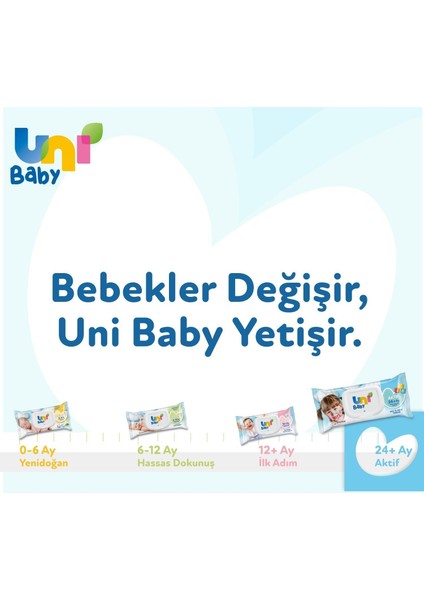 Uni Baby Aktif Oyna Öğren Islak Havlu Mendil 3lü 156 Yaprak