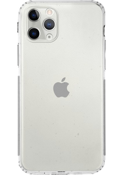Apple iPhone 11 Pro Max Kapak Kamera Korumalı Tıpalı Şeffaf Silikon Kılıf