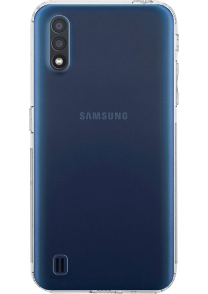 Samsung Galaxy A01 Kapak Kamera Korumalı Tıpalı Şeffaf Silikon Kılıf