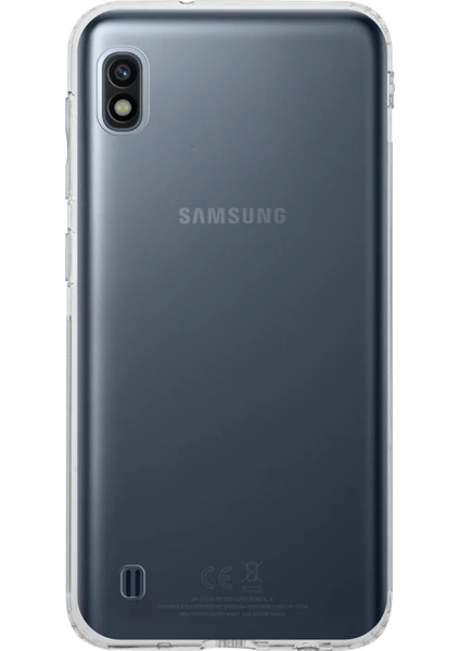 Kzy Samsung Galaxy A10  Kapak Kamera Korumalı Tıpalı Şeffaf Silikon Kılıf