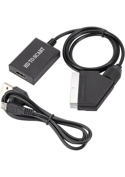 5083 HDMI To Scart 1080P Hd Av Video Çevirici Dönüştürücü Adaptör