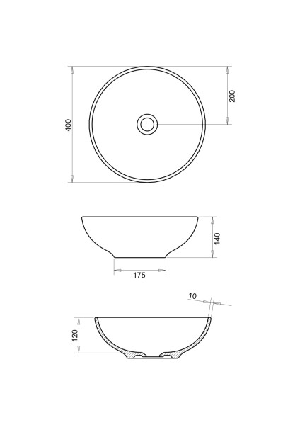 Toledo Çanak Lavabo 40 cm