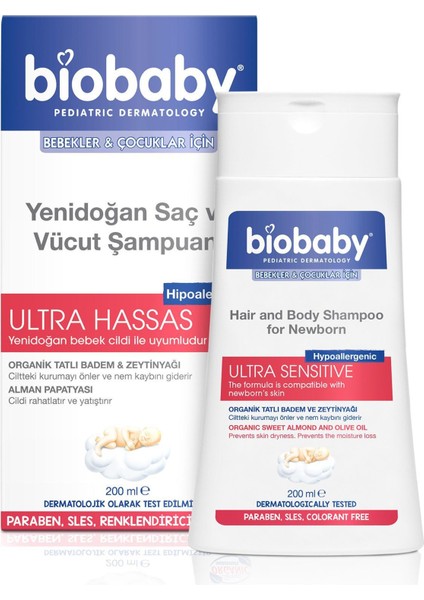 Biobaby Yenidoğan Saç ve Vücut Şampuanı 200 ml