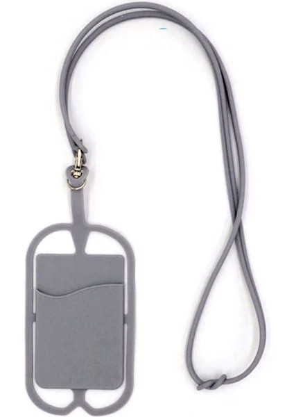 Tüm Cep Telefonları Ile Uyumlu Kartlıklı Silikon Askı