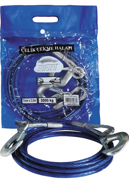 Çelik Çekme Halatı 7mmx3.5m 2 Ton