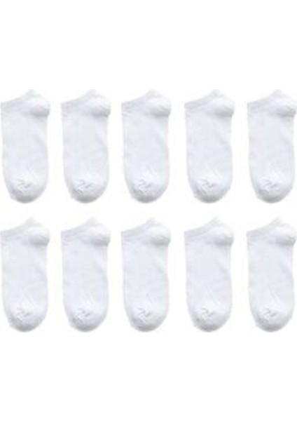 Unisex Beyaz Yazlık Patik ÇORAP10LU Paket Gezen 123699