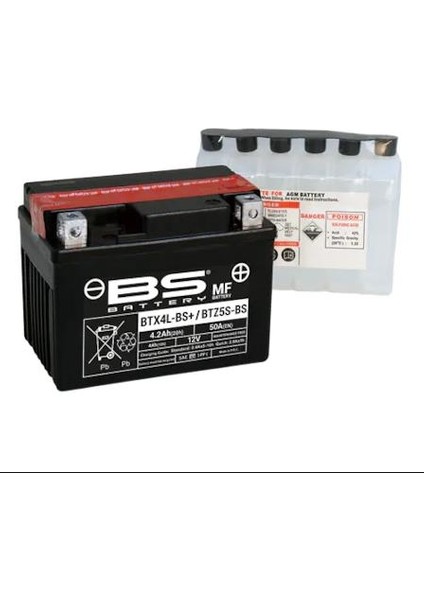 BS Battery Yamaha R25 BTX4L- /BTZ5S- Motosiklet Aküsü Fiyatı