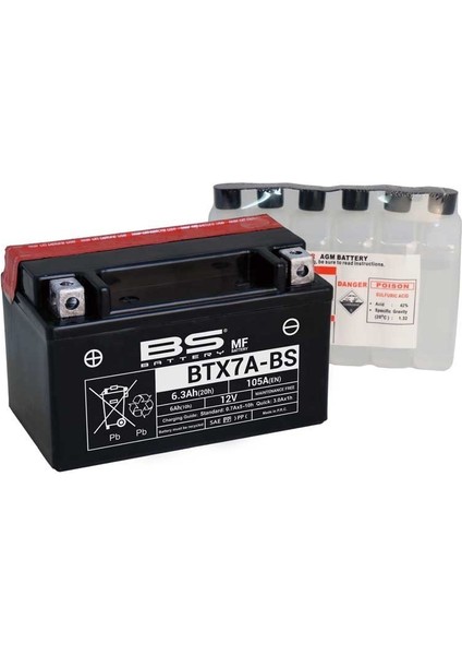 Sym Symphony 125 Sr BTX7A- Motosiklet Aküsü