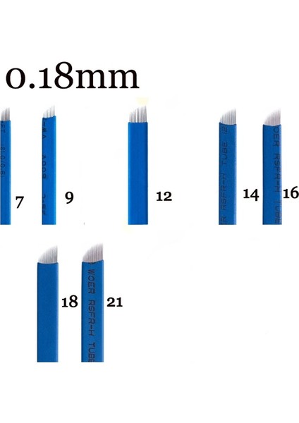 Microblading Kalıcı Makyaj Iğnesi 7/9/12/14/16/18/21 Pin 35ADET Kaş Dövme Iğne