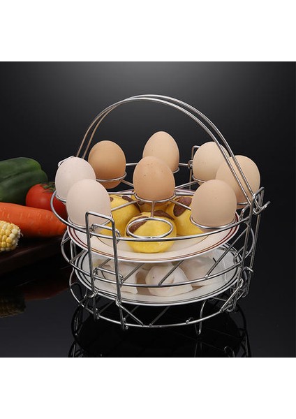 Steamer Raf Kolu ile Paslanmaz Çelik Yığılmış Yumurta Buğulama Tutucu Mutfak Gadget Için Basınçlı Tencere