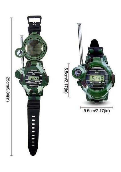 2 Adet 7 In 1 Walkie Talkie Çocuklar Için, Iki Yönlü Radyo Walkie Talkie Saatler Çocuklar Için Oyuncak Hediyeler modelleri