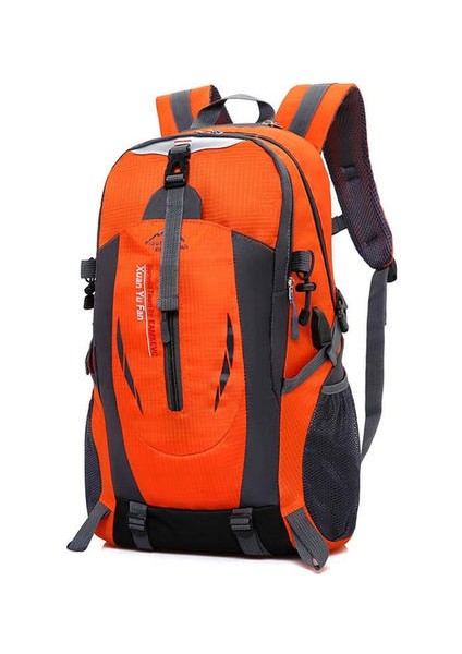 50L USB Jack Açık Hiking Spor Trekking Balıkçılık Su Geçirmez Kamp Erkekler ve Kadınlar Çiftler Omuz Çantası Sırt Çantası Dağcılık Çantası Açık Spor Sırt Çantası (Turuncu)