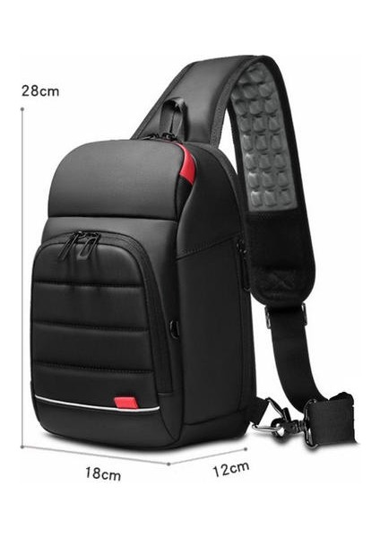 Erkekler Iş Çantası Moda Trendi Göğüs Çantası Rahat Açık Spor Omuz Çantası Çok Fonksiyonlu Büyük Kapasite (Yurt Dışından)