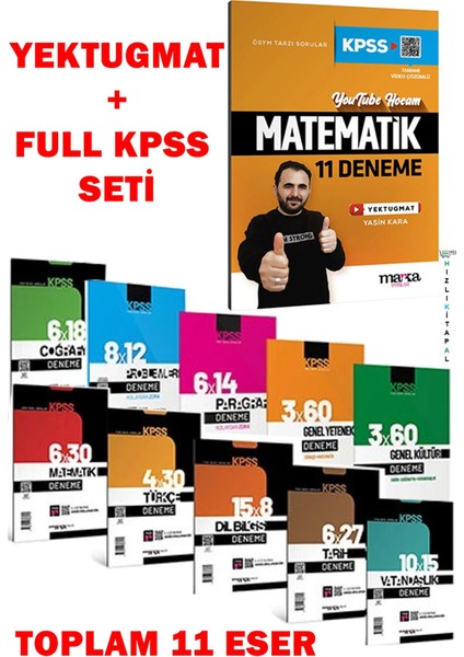 A Yayınları KPSS Genel Kültür-Genel Yetenek Branş Seti (Toplam 11 Eser)