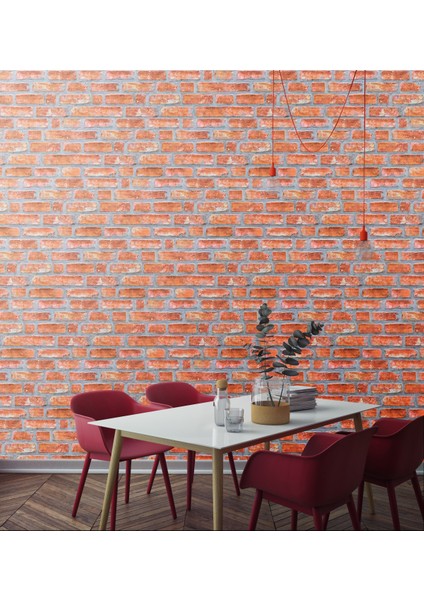 5 Adet (2,5m2) Tuğla Desenli 3 Boyutlu Renkli Strafor Köpük Duvar Kaplama Paneli (BR-513)