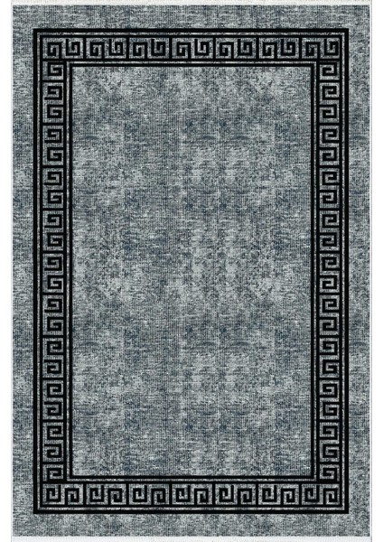 Salon Halısı Klasik Eskitme Gri Siyah Kaydırmaz Kesme Yıkanabilir Ince Halı Tüysüz Kilim fiyatları