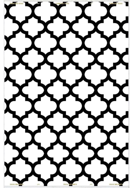 Salon Halısı Modern Geometrik Fas Beyaz Siyah Kaydırmaz Yıkanabilir Ince Halı Tüysüz Kilim fiyatları