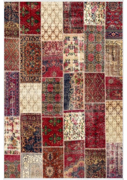 Salon Halısı Modern Patchwork Bordo Kaydırmaz Kesme Yıkanabilir Ince Halı Tüysüz Kilim fiyatları