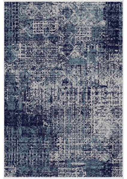 Salon Halısı Modern Eskitme Lacivert Kaydırmaz Kesme Yıkanabilir Ince Halı Tüysüz Kilim fiyatları