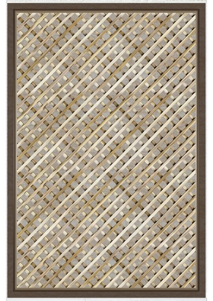 Salon Halısı Modern Geometrik Kahverengi Kaydırmaz Kesme Yıkanabilir Ince Halı Tüysüz Kilim fiyatları