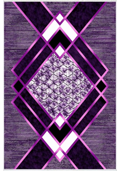 Salon Halısı Modern Geometrik Mor Pembe Beyaz Kaydırmaz Kesme Yıkanabilir Ince Halı Tüysüz Kilim fiyatları
