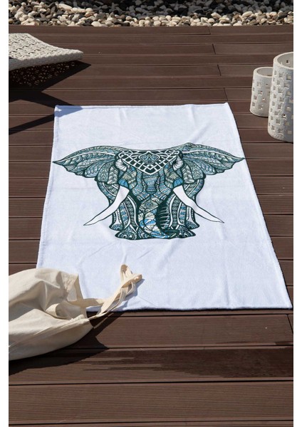 Fil Desenli Plaj Havlusu 75X150 fırsatları
