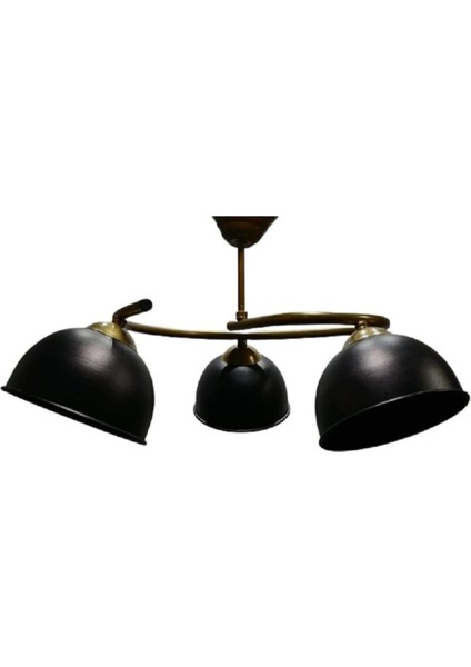 Modern 3XE27 Üçlü Siyah Başlık Metal Sarkıt Avize fiyatları
