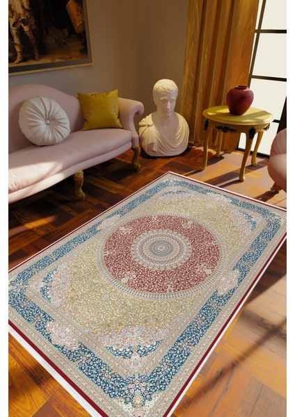 Salon Halısı Salon Halısı Eskitme Bordo Kaydırmaz Kesme Yıkanabilir Ince Halı Tüysüz Kilim