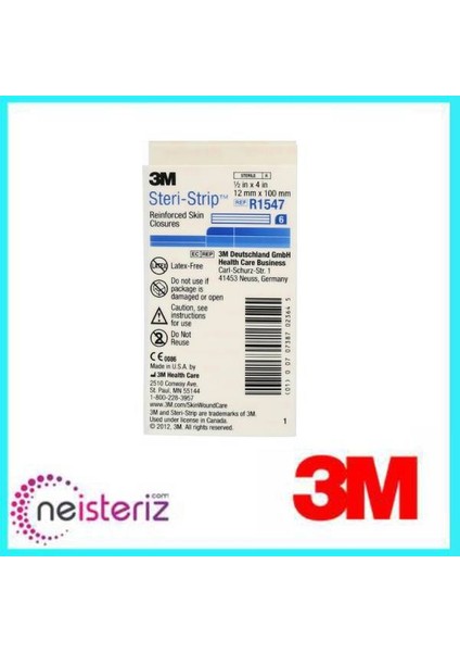 Steri-Strip Dikiş Bandı 12MM x 100MM R1547 1 Poşet