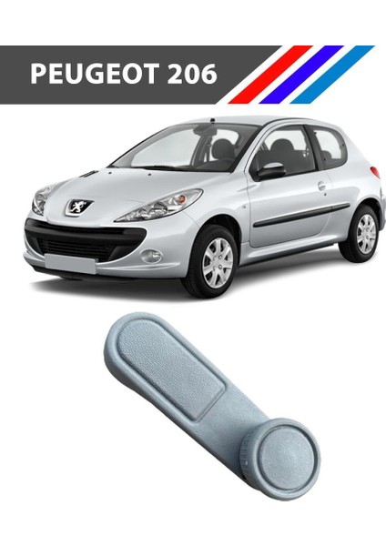 Peugeot 206 Cam Açma Kolu 1 Adet Gri Renk 1997 - 2014