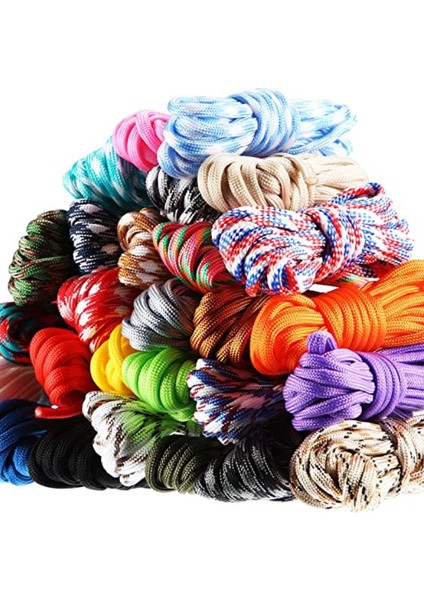 Wıllbond 28 Renkler 10 Feet Paracord Kordon 550 Işlevli Paracord Halatlar Paracord Bilezik Halat Yapımı