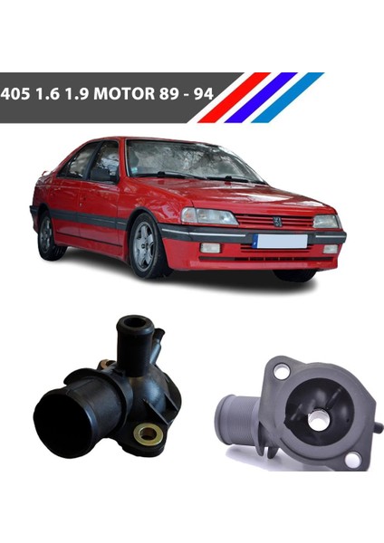 Peugeot 405 1.6 - 1.9 Benzinli Termostat Kapağı 1989 - 1994