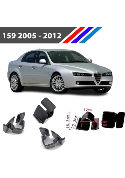 Alfa Romeo 159 Kaput Izalatör Klipsi 2005 - 2012 25 Adetli Paket