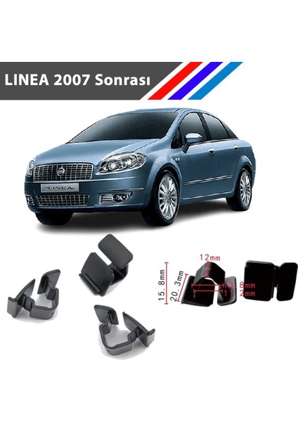 Fiat Linea Kaput Izalatör Klipsi 2007 Sonrası 50 Adetli Paket