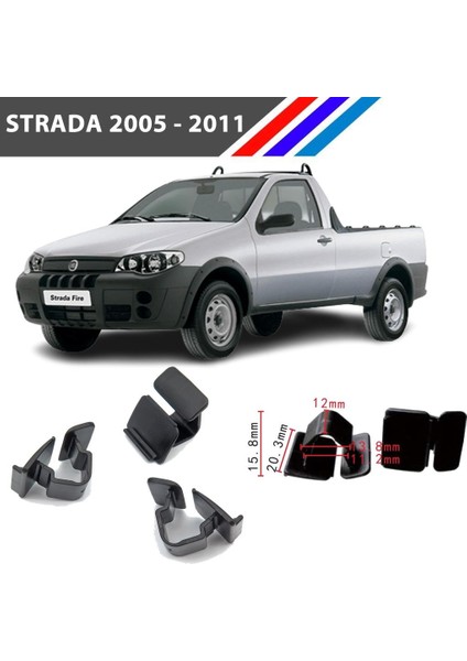 Fiat Strada Kaput Izalatör Klipsi 2005 - 2011 100ADETLI Paket