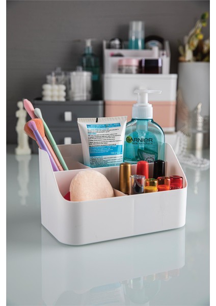 Handy Makyaj ve Kozmetik Düzenleme Kutusu, Düzenleyici Organizer 19X12X11