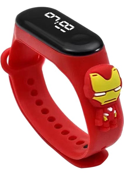 Çocuk Kol Saati LED Dokunmatik Su Geçirmez Iron Man