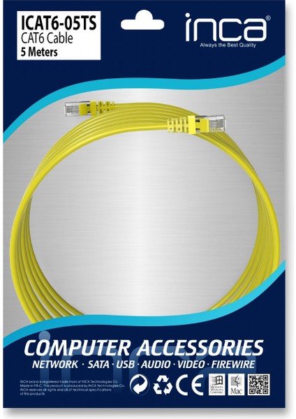 ICAT6-05TS CAT6 5M Sarı