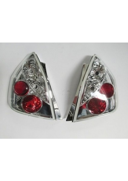 2001 - 2008 Honda Jazz Modifiye Stop Lambası Sağ - Sol Set 2 Parça Beyaz - Nikelajlı (Tyc)