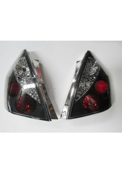 2001 - 2008 Honda Jazz Modifiye Stop Lambası Sağ - Sol Set 2 Parça Füme - Siyah (Tyc)